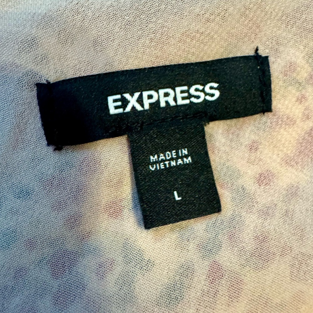 Express - One-Shoulder Leopard Print Top - Picture 3 of 3